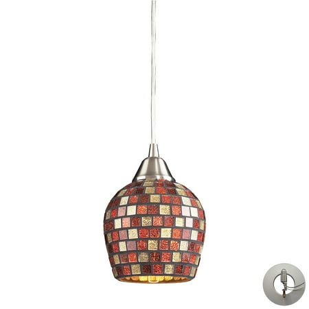 Elk Home Fusion 5 Wide 1-Light Mini Pendant - Satin Nickel with Multicolor Mosaic (Includes Adapter Kit)
Elk Home Fusion 5 Wide 1-Light Mini Pendant - Satin Nickel with Multicolor Mosaic (Includes Adapter Kit)