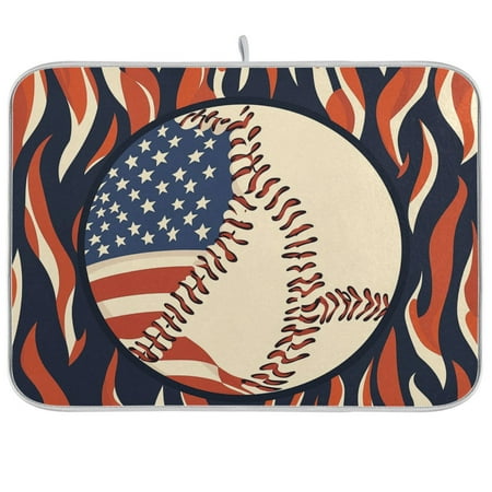 Yayeee Dish Drying Mat for Kitchen Counter Ultra Absorbent Easy Clean Pad 18x16 Baseball Pattern
Yayeee Dish Drying Mat for Kitchen Counter Ultra Absorbent Easy Clean Pad 18x16 Baseball Pattern