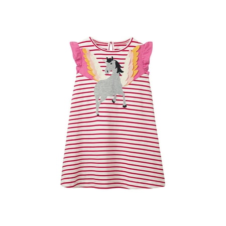 Xiaoluokaixin Toddler Girl Cotton Unicorn Casual Summer Dress Round Neck Fly Sleeve Skirt Dresses cqH
Xiaoluokaixin Toddler Girl Cotton Unicorn Casual Summer Dress Round Neck Fly Sleeve Skirt Dresses cqH