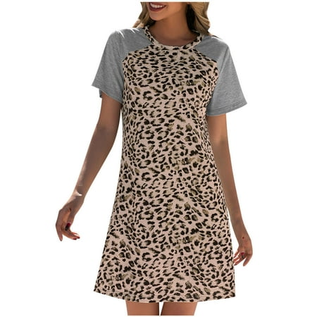 PATLOLLAV Womens Dresses Women Short Sleeve Vintage Retror-Neck Mesh Slim Leopard Splicing Hedging Dress
PATLOLLAV Womens Dresses Women Short Sleeve Vintage Retror-Neck Mesh Slim Leopard Splicing Hedging Dress