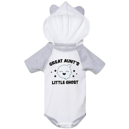 Inktastic Cute Great Aunt s Little Ghost with Stars Gift Baby Girl Bodysuit