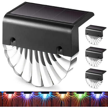 Solar Outdoor Garden Light led Outdoor Wall Light 4pack Warm White+RGB Color Solar Fence Lights for Wall Fence Deck Garden Step Stairs 
Solar Outdoor Garden Light led Outdoor Wall Light 4pack Warm White+RGB Color Solar Fence Lights for Wall Fence Deck Garden Step Stairs