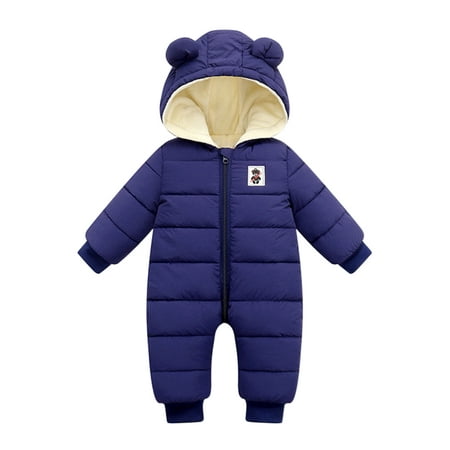 Niuer Baby Casual Solid Color Winter Outwear Outfits Newborn Cute Puffer Romper Long Sleeve Travel One Piece Loose Hooded Jumpsuit Navy Blue 66cm
Niuer Baby Casual Solid Color Winter Outwear Outfits Newborn Cute Puffer Romper Long Sleeve Travel One Piece Loose Hooded Jumpsuit Navy Blue 66cm