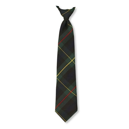 Cookie s Adjustable Banded Necktie with Clip - green/gold *plaid #83* 14
