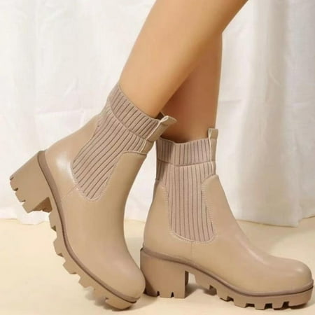 TALKVE Fashion Autumn And Winter Women Ankle Boots Low Heel Round Toe Thick Sole Non Slip Slip On Elastic Cloth Comfortable
TALKVE Fashion Autumn And Winter Women Ankle Boots Low Heel Round Toe Thick Sole Non Slip Slip On Elastic Cloth Comfortable