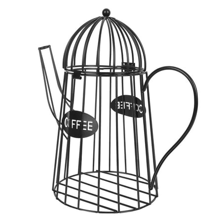 NUOLUX 1pc Steel Hollowed Cafe Basket Kettle Shaped Sundries Organizer Home Decor (Black)
NUOLUX 1pc Steel Hollowed Cafe Basket Kettle Shaped Sundries Organizer Home Decor (Black)