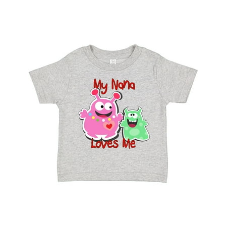 Inktastic My Nana Loves Me Monster Gift Toddler Boy or Toddler Girl T-Shirt