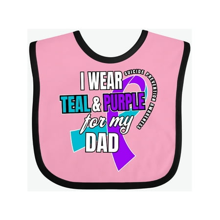 Inktastic Suicide Prevention I Wear Teal and Purple for My Dad Gift Baby Boy or Baby Girl Bib
Inktastic Suicide Prevention I Wear Teal and Purple for My Dad Gift Baby Boy or Baby Girl Bib