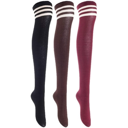 Lian LifeStyle Women s 3 Pairs Adorable Comfortable Soft Thigh High Over Knee High Cotton Socks Size 6-9 L1022Black Coffee Wine
Lian LifeStyle Women s 3 Pairs Adorable Comfortable Soft Thigh High Over Knee High Cotton Socks Size 6-9 L1022Black Coffee Wine