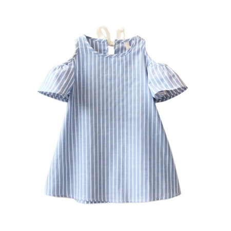 StylesILove Kid Girls Stripe Tunic Off Shoulder Short Sleeves Cotton Dress (110/4T)
StylesILove Kid Girls Stripe Tunic Off Shoulder Short Sleeves Cotton Dress (110/4T)