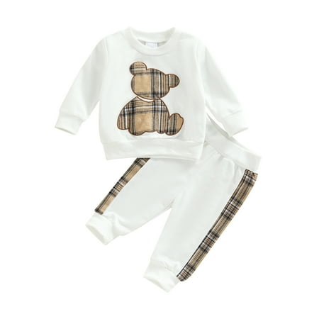 BEAFNKSG 2Pcs Infant Baby Outfits Long Sleeve Plaid Bear Pullover Tops Long Pants Sets Winter Spring Clothes
BEAFNKSG 2Pcs Infant Baby Outfits Long Sleeve Plaid Bear Pullover Tops Long Pants Sets Winter Spring Clothes