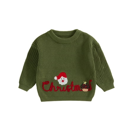Wilcliar Toddler Girls Boys Christmas Sweater Letter Santa Embroidery Long Sleeve Warm Knit Tops
Wilcliar Toddler Girls Boys Christmas Sweater Letter Santa Embroidery Long Sleeve Warm Knit Tops