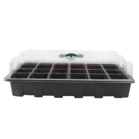 24-holes Seedling Tray 3pcs Set Seed Sprouter Tray Soil-Free Wheatgrass Grower Seedling Tray Vegetable Seedling Tray