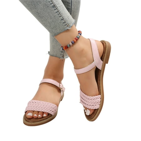 Daeful Women Sandals Beach Flat Sandal Summer Casual Shoes Party Fashion Buckle Braid Strap Pink 5.5
Daeful Women Sandals Beach Flat Sandal Summer Casual Shoes Party Fashion Buckle Braid Strap Pink 5.5
