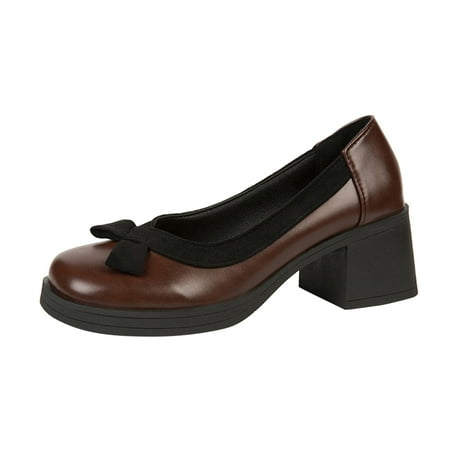 KI-8jcuD Work Loafers Women Ladies Fashion Solid Color Leather Round Head Bow Shallow Mouth Leather Shoes Thick High Heel Casual Pumps Closed Wedges For Women High Pump Heels Small Heels For Women C
KI-8jcuD Work Loafers Women Ladies Fashion Solid Color Leather Round Head Bow Shallow Mouth Leather Shoes Thick High Heel Casual Pumps Closed Wedges For Women High Pump Heels Small Heels For Women C