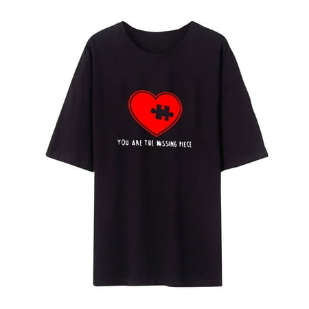 Mens T-shirts Crew Neck Love Puzzle Printed Short Sleeves His and Hers Gifts Matching Outfit Tops Blouse
Mens T-shirts Crew Neck Love Puzzle Printed Short Sleeves His and Hers Gifts Matching Outfit Tops Blouse