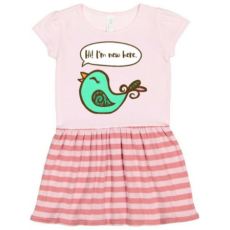 Inktastic Hi! I m New Here Paisley Bird Gift Toddler Girl Dress