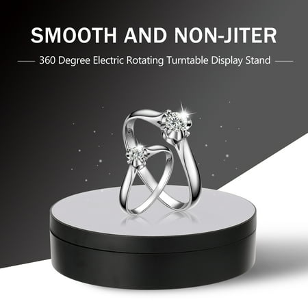 360 Degree Electric Rotating Turntable Display Stand Automatic Revolving Platform perfect for 360 Degree Images Video Jewelry Product Display or Cake Display 
360 Degree Electric Rotating Turntable Display Stand Automatic Revolving Platform perfect for 360 Degree Images Video Jewelry Product Display or Cake Display