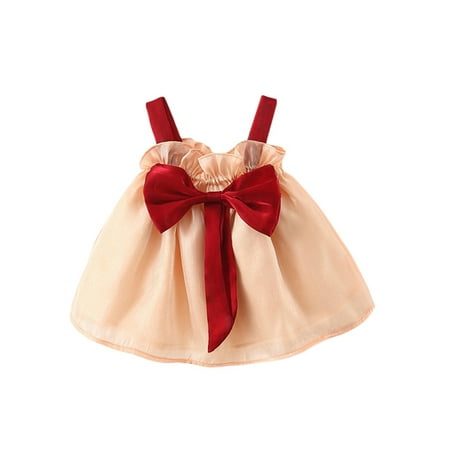 Kids Baby Girls Summer Dress Contrast Color Bow Sleeveless Dress for Toddler Beach Party Wear Sundress Beige 18-24 Months
Kids Baby Girls Summer Dress Contrast Color Bow Sleeveless Dress for Toddler Beach Party Wear Sundress Beige 18-24 Months