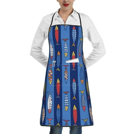 Easygdp Cute Fish Apron Waterdrop Resistant with 2 Pockets Oil Resistant Cooking Kitchen Chef Apron for Women Men
Easygdp Cute Fish Apron Waterdrop Resistant with 2 Pockets Oil Resistant Cooking Kitchen Chef Apron for Women Men