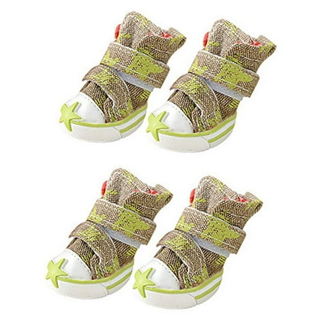 Waterproof 4pcs/set Wear-resisting Autumn Winter Outdoor Anti-slip Casual Style Pet Denim Shoes Pet Booties Puppy Sneaker Dog Shoes GREEN 2
Waterproof 4pcs/set Wear-resisting Autumn Winter Outdoor Anti-slip Casual Style Pet Denim Shoes Pet Booties Puppy Sneaker Dog Shoes GREEN 2