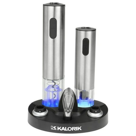 WINE LOVERS SET WITH OPENER AND PRESERVER STAINLESS STEEL (RENEWED)