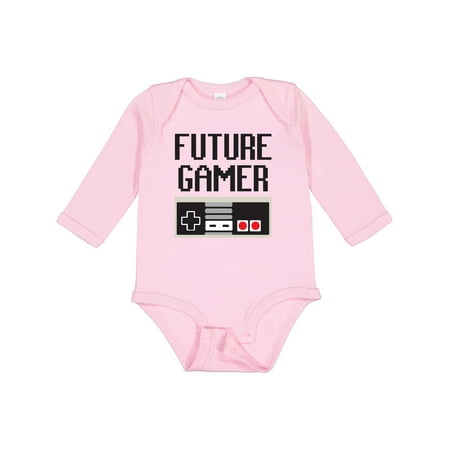 Inktastic Future Gamer Gift Baby Boy or Baby Girl Long Sleeve Bodysuit