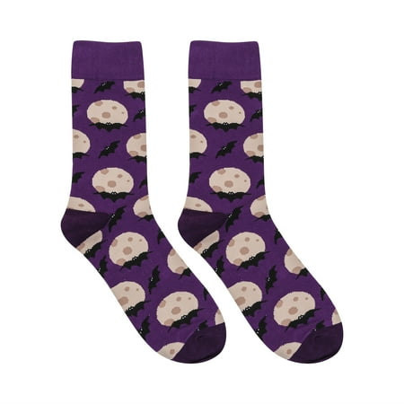 Binpure Women Halloween Jacquard Tube Sock Non-slip High Elastic Calf Socks