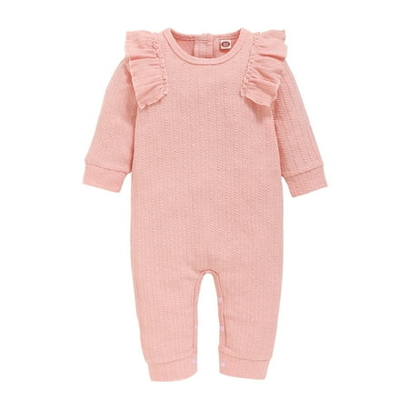 KIMI BEAR Newborn Baby Girls Rompers 3 Months Newborn Girls Autumn Winter Bodysuits 6 Months Newborn Girls Sweet Pit Stripe Ruffle Trim Long Sleeve Jumpsuits Pink
KIMI BEAR Newborn Baby Girls Rompers 3 Months Newborn Girls Autumn Winter Bodysuits 6 Months Newborn Girls Sweet Pit Stripe Ruffle Trim Long Sleeve Jumpsuits Pink