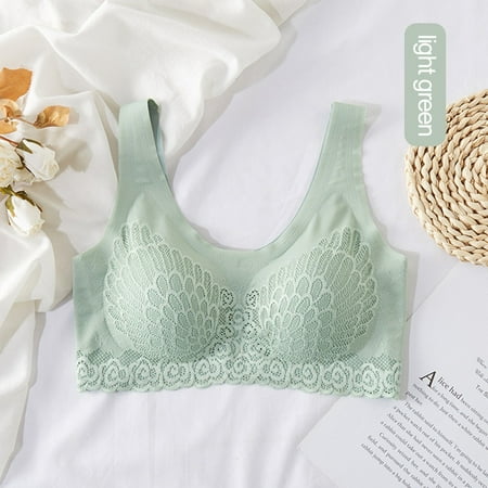 Latex lace seamless underwear women s breasts beauty vest sports bra