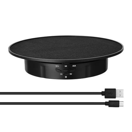 Carevas 360 Degree Electric Rotating Turntable Display Stand for Video Photography Props Speed Adjustable Display Turntable