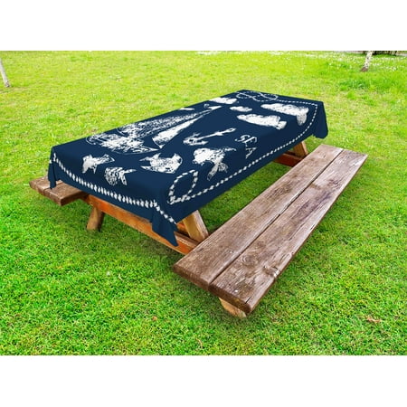 Navy Blue Outdoor Tablecloth Sea Themed Hand Print Grunge Elements Marine Underwater Yacht Cruise Collection Decorative Washable Fabric Picnic Table Cloth 58 X 84 Inches Navy White by Ambesonne
Navy Blue Outdoor Tablecloth Sea Themed Hand Print Grunge Elements Marine Underwater Yacht Cruise Collection Decorative Washable Fabric Picnic Table Cloth 58 X 84 Inches Navy White by Ambesonne