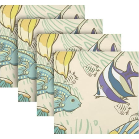 BESTKITTY Catton Sea Fish Cloth Napkins Set of 4 Washable Polyester Dinner Napkins 20 x 20 in Soft Reusable Table Linen Napkins for Home Xmas Holiday Party Wedding
BESTKITTY Catton Sea Fish Cloth Napkins Set of 4 Washable Polyester Dinner Napkins 20 x 20 in Soft Reusable Table Linen Napkins for Home Xmas Holiday Party Wedding