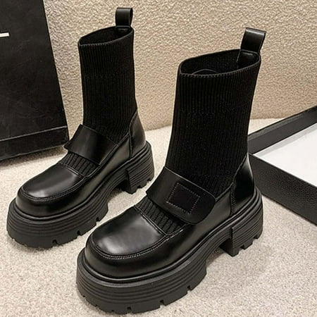 Women s Fashion Middle Calf Boots Chunky Heel Slouchy Round-Toe Comfortable Knitting Boots
Women s Fashion Middle Calf Boots Chunky Heel Slouchy Round-Toe Comfortable Knitting Boots