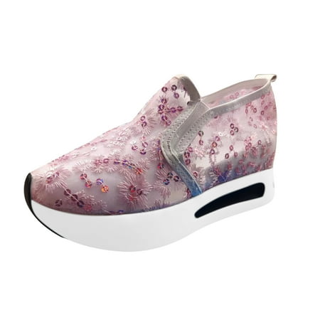 TUOBARR Wedge Shoes for Women Womens Fashion Mesh Cloth Low-tops Casual Shoes Thick Heel Lightweight And Comfortable Shoes Pink
TUOBARR Wedge Shoes for Women Womens Fashion Mesh Cloth Low-tops Casual Shoes Thick Heel Lightweight And Comfortable Shoes Pink