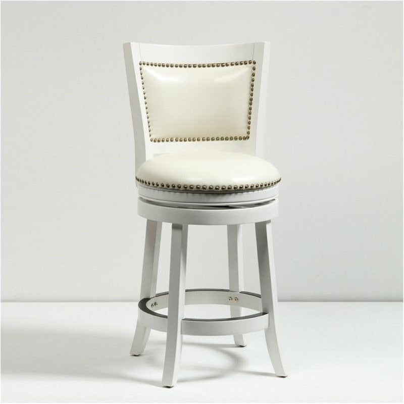 Bowery Hill Swivel Counter Stool In White Walmart