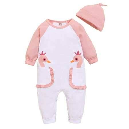 Kucnuzki Infant Girl Clothes 3 Months Infant Girl Fall-Winter Bodysuit 6 Months Infant Girl Long Sleeve Carton Animals Floral Layer Bodysuit Hat 2PCS Set Pink
Kucnuzki Infant Girl Clothes 3 Months Infant Girl Fall-Winter Bodysuit 6 Months Infant Girl Long Sleeve Carton Animals Floral Layer Bodysuit Hat 2PCS Set Pink