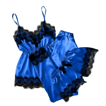 FengLS Pajamas for Women Nightgowns for Women Women V-Neck Eyelash Lace Sexy Stain Camisole Pajamas Bowknot Shorts Set Womens Nightgown
FengLS Pajamas for Women Nightgowns for Women Women V-Neck Eyelash Lace Sexy Stain Camisole Pajamas Bowknot Shorts Set Womens Nightgown