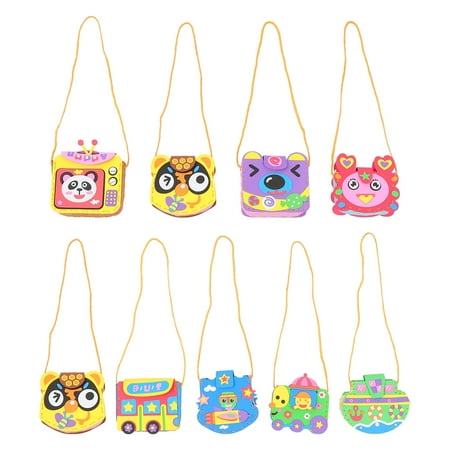 9 Sets of Cartoon Children Handicraft Non-woven Fabrics Handbag (Random Style)