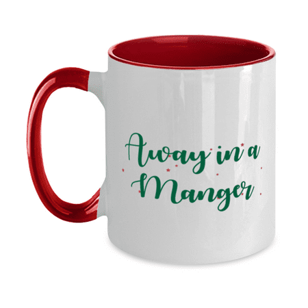 Christmas Mug - Holiday Mug - Away in a Manger - Christmas Gift Idea