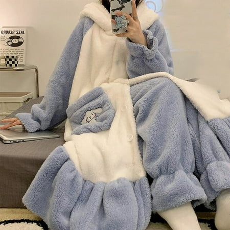 PIKADINGNIS Women Sleepwear Kigurumi Pajamas Two Pieces Set Nightdress Anime Dog Nightgown Girls Sleepwshirt Winter Flannel Home Clothes
PIKADINGNIS Women Sleepwear Kigurumi Pajamas Two Pieces Set Nightdress Anime Dog Nightgown Girls Sleepwshirt Winter Flannel Home Clothes