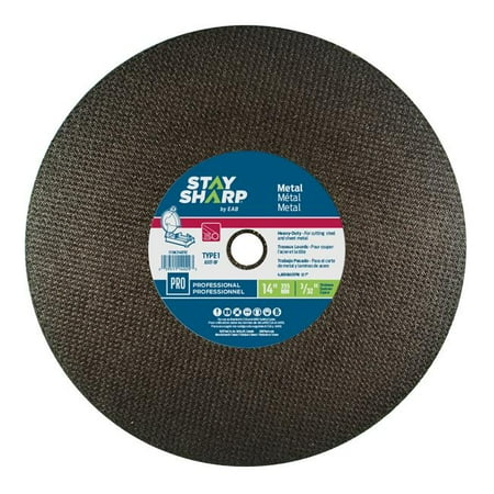 Stay Sharp 2140292 14 x 0.09 in. Thick Metal Cutting Flat Wheel - Type 1 Professional Abrasive
Stay Sharp 2140292 14 x 0.09 in. Thick Metal Cutting Flat Wheel - Type 1 Professional Abrasive