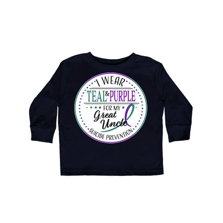 Inktastic Suicide Prevention- I Wear Teal and Purple for My Great Uncle Gift Toddler Boy or Toddler Girl Long Sleeve T-Shirt
Inktastic Suicide Prevention- I Wear Teal and Purple for My Great Uncle Gift Toddler Boy or Toddler Girl Long Sleeve T-Shirt