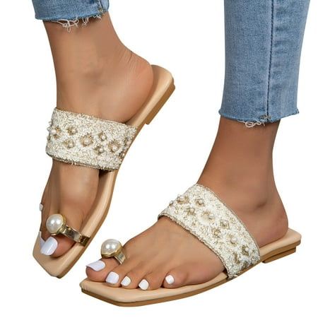 KI-8jcuD Summer Women Slippers Fashion Pearl Clip Toe Flat Bottom Casual Beach Slippers Comfortable Bohemian Non-Slip Flip Flops 2023 Beige Beige Size6.5
KI-8jcuD Summer Women Slippers Fashion Pearl Clip Toe Flat Bottom Casual Beach Slippers Comfortable Bohemian Non-Slip Flip Flops 2023 Beige Beige Size6.5