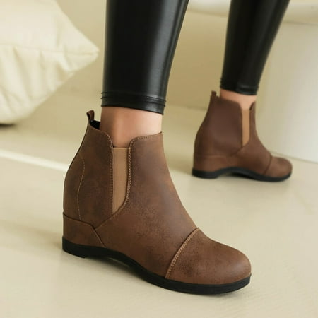 WZJuhiie Women Ankle Boots Autumn and Winter Fashionable New Pattern Simple Solid Color Retro Round Toe Wedge Comfortable Shoes
WZJuhiie Women Ankle Boots Autumn and Winter Fashionable New Pattern Simple Solid Color Retro Round Toe Wedge Comfortable Shoes