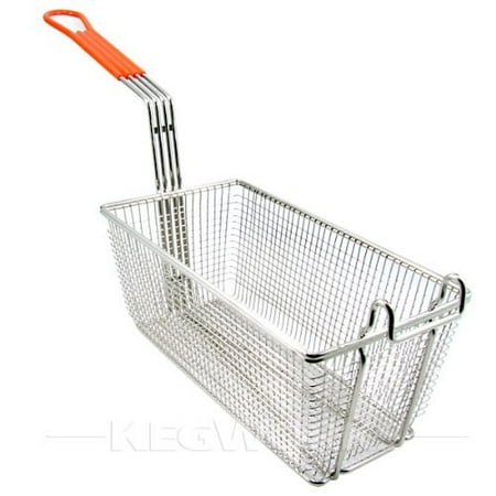 Winco FB-10 Fry Basket with Orange Handle