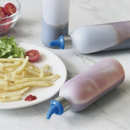 Silicone Squeeze Bottle Condiment Squirt Bottle With Lid For Seasoning Soy Sauce Tomato Sauce Oyster Sauce Reusable Container - Blue 450ml
Silicone Squeeze Bottle Condiment Squirt Bottle With Lid For Seasoning Soy Sauce Tomato Sauce Oyster Sauce Reusable Container - Blue 450ml