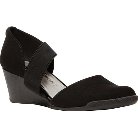 Women s Anne Klein Tara Wedge Black Multi Matte Stretch 10 M