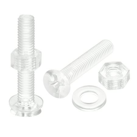 Uxcell M5 x 30mm Plastic Phillips Machine Screws with Nuts and Flat Washers PC Flat Head Machine Bolts 20 Sets
Uxcell M5 x 30mm Plastic Phillips Machine Screws with Nuts and Flat Washers PC Flat Head Machine Bolts 20 Sets