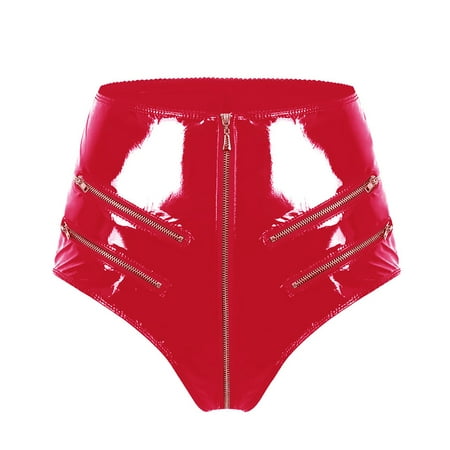 AOMPMSDX Lingerie High Gloss Leather Open File Shaping Zipper High Waist Shorts Womens Underwear
AOMPMSDX Lingerie High Gloss Leather Open File Shaping Zipper High Waist Shorts Womens Underwear